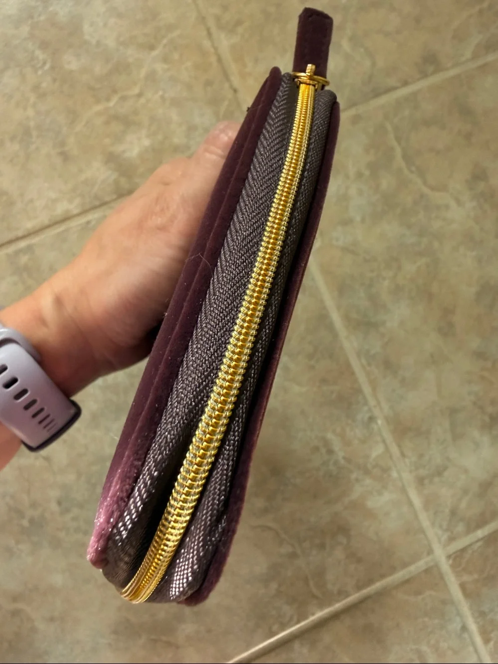 Dolce & Gabbana Plum Velvet Travel Jewelry Case